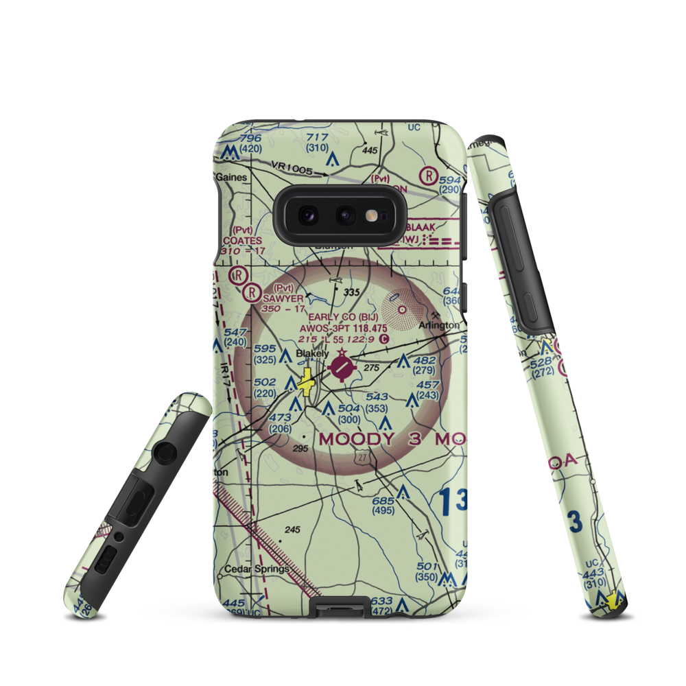 Early County Airport (BIJ) VFR Sectional Samsung Phone Case Samsung Galaxy S10 Plus model shown