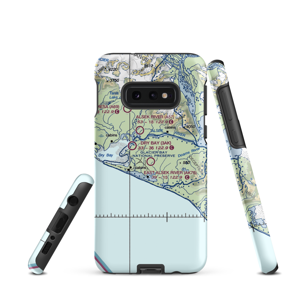 East Alsek River Airport (AK76) VFR Sectional Samsung Phone Case Samsung Galaxy S10e model shown