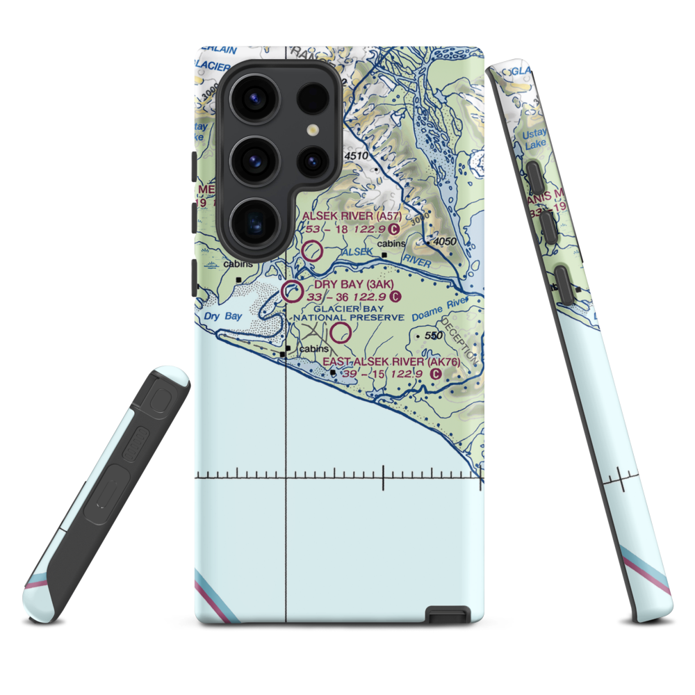 East Alsek River Airport (AK76) VFR Sectional Samsung Phone Case Samsung Galaxy S23 Ultra model shown