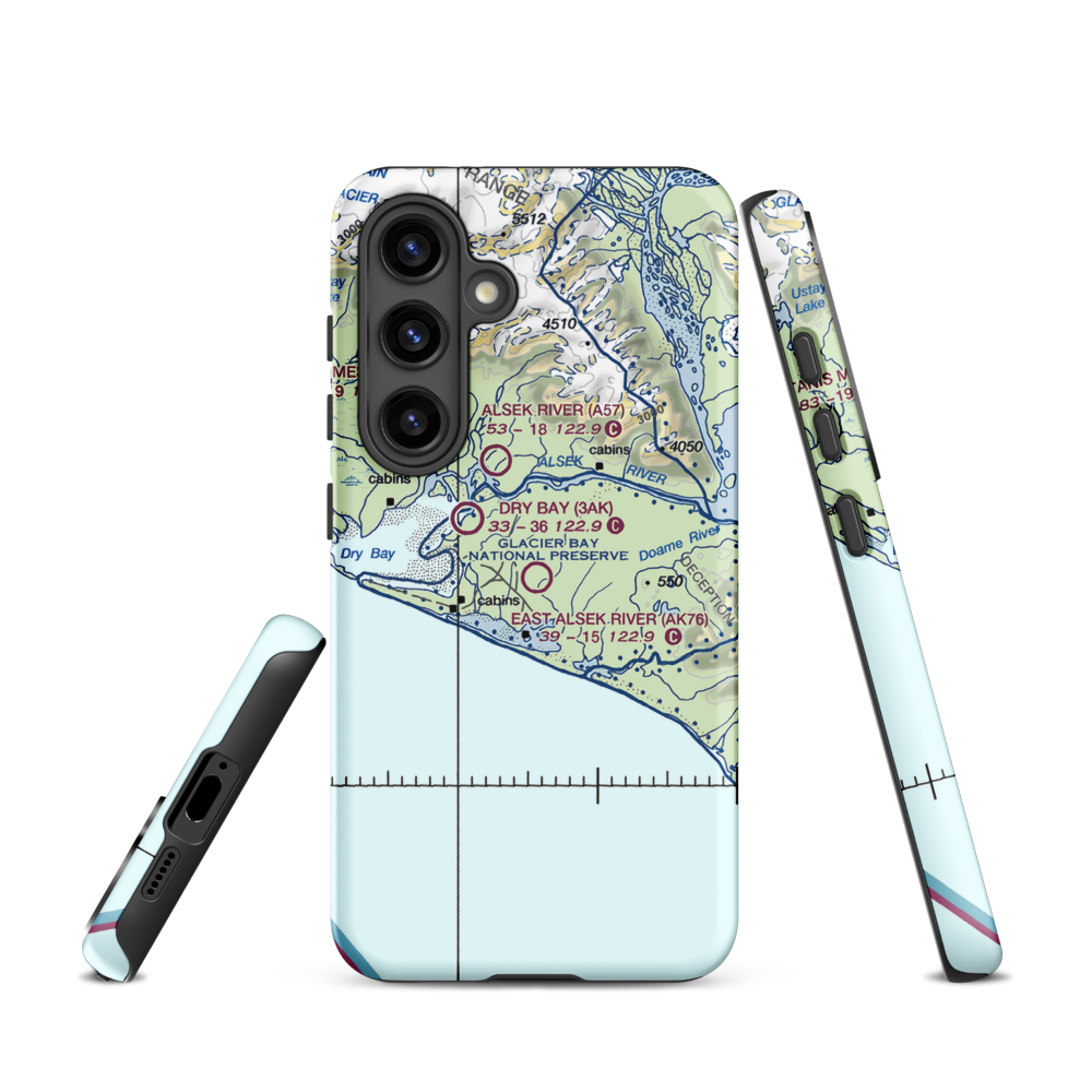 East Alsek River Airport (AK76) VFR Sectional Samsung Phone Case Samsung Galaxy S24 model shown
