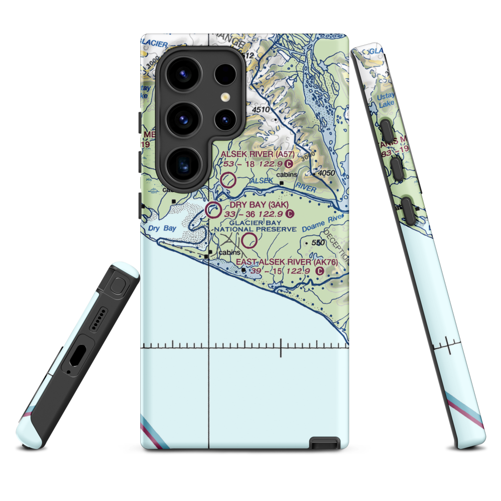 East Alsek River Airport (AK76) VFR Sectional Samsung Phone Case Samsung Galaxy S24 Ultra model shown