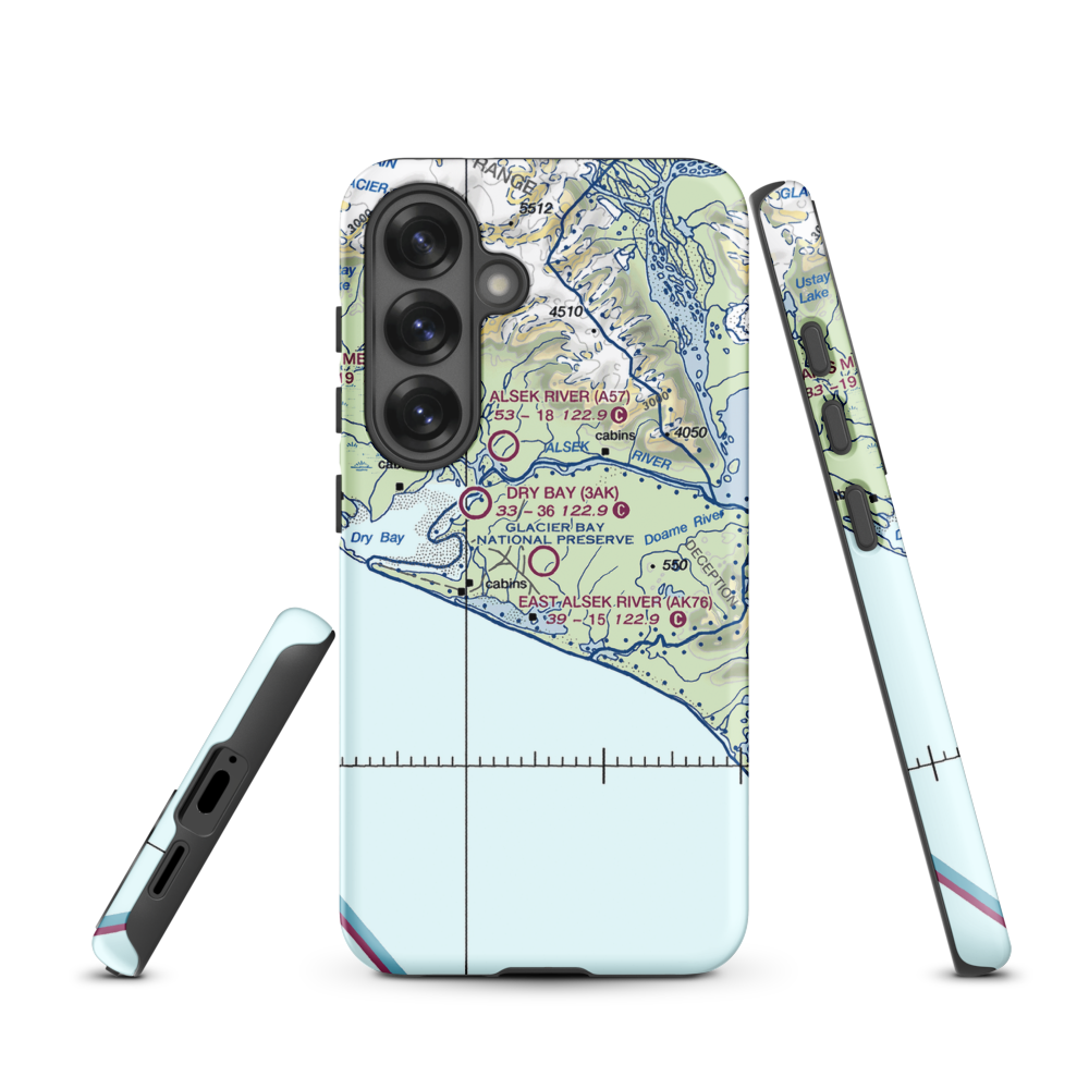 East Alsek River Airport (AK76) VFR Sectional Samsung Phone Case Samsung Galaxy S25 model shown