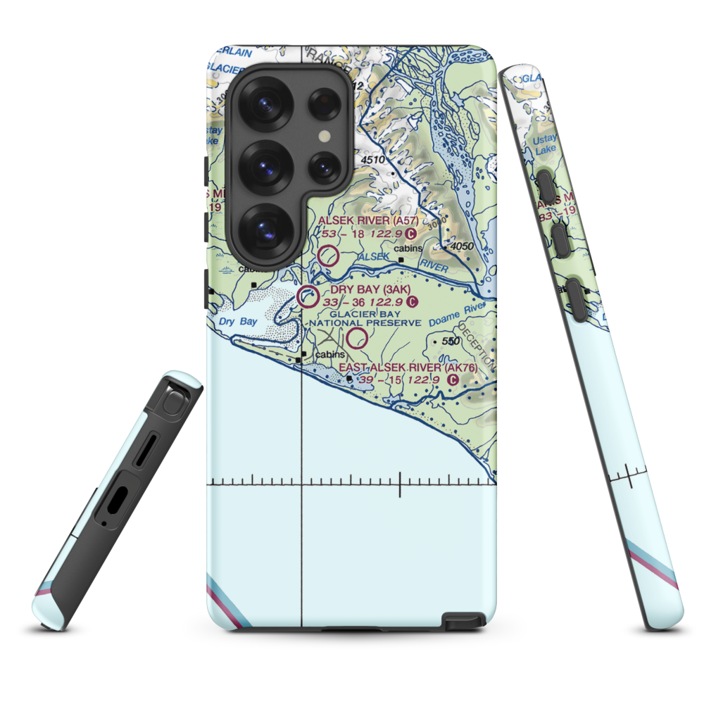 East Alsek River Airport (AK76) VFR Sectional Samsung Phone Case Samsung Galaxy S25 Ultra model shown