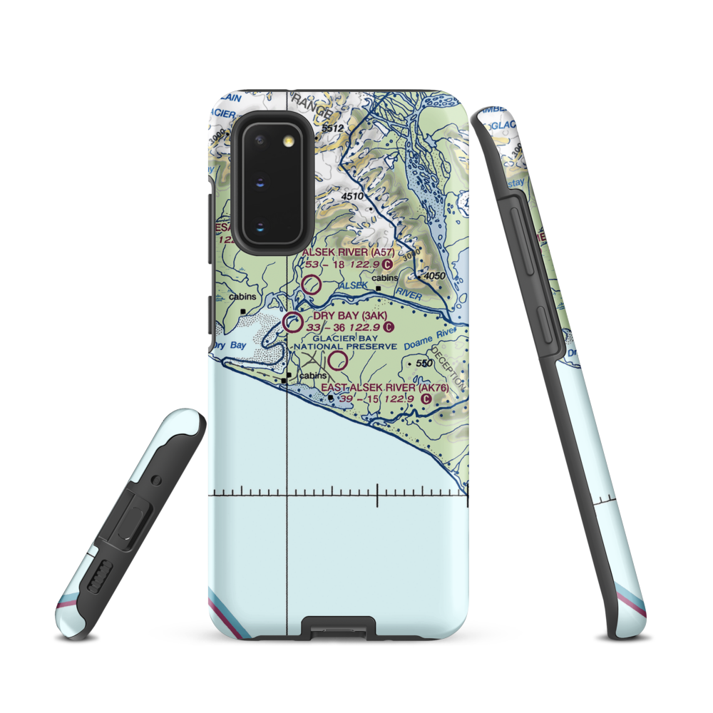 East Alsek River Airport (AK76) VFR Sectional Samsung Phone Case Samsung Galaxy S20 model shown