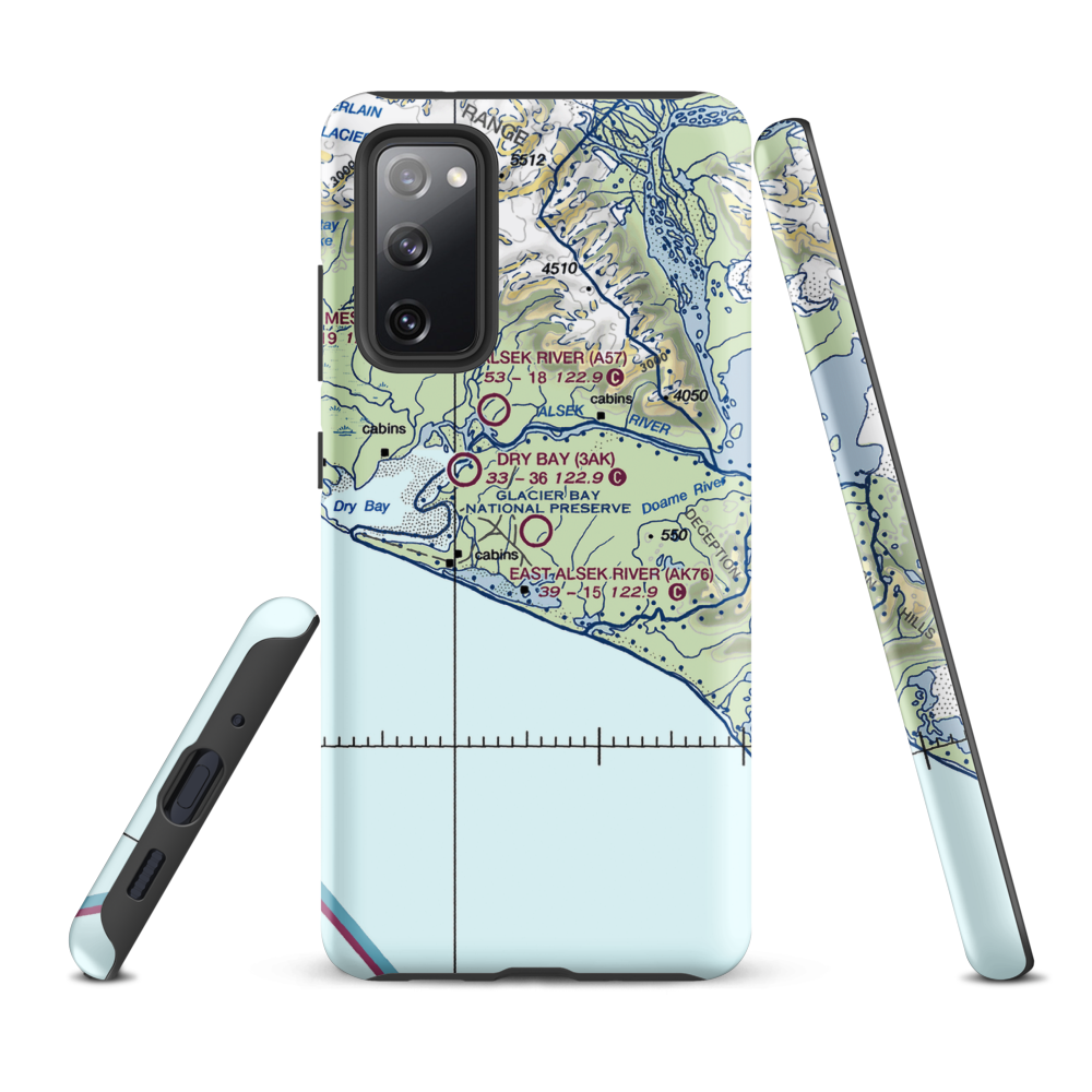 East Alsek River Airport (AK76) VFR Sectional Samsung Phone Case Samsung Galaxy S20 FE model shown