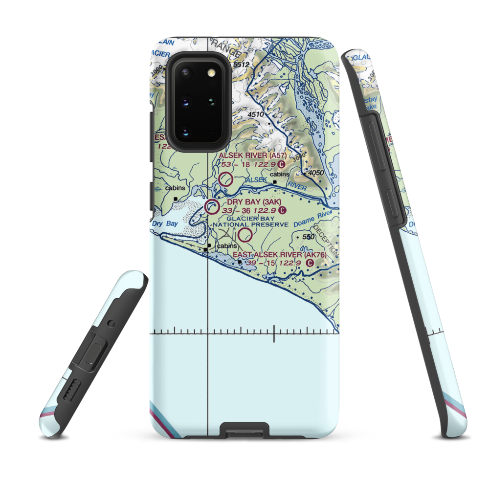East Alsek River Airport (AK76) VFR Sectional Samsung Phone Case Samsung Galaxy S20 Plus model shown