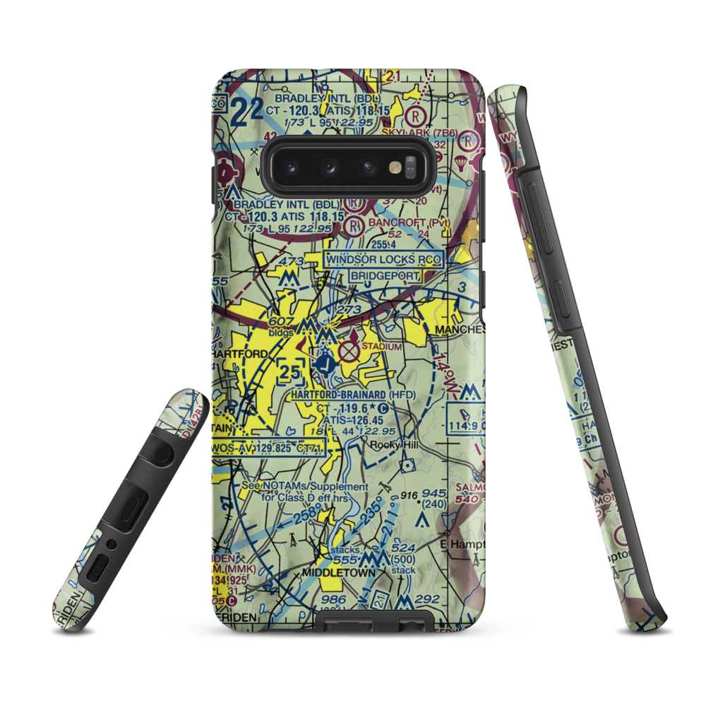 East Hartford Airport (EHT) VFR Sectional Samsung Phone Case Samsung Galaxy S10 Plus model shown