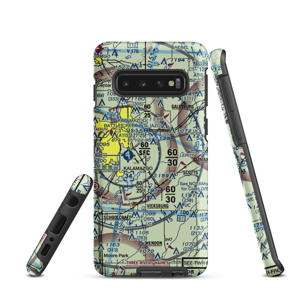East Lake Airport (66MI) VFR Sectional Samsung Phone Case Samsung Galaxy S10 model shown