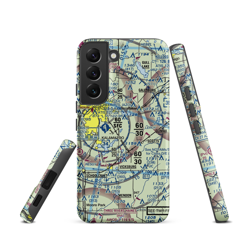 East Lake Airport (66MI) VFR Sectional Samsung Phone Case Samsung Galaxy S22 model shown