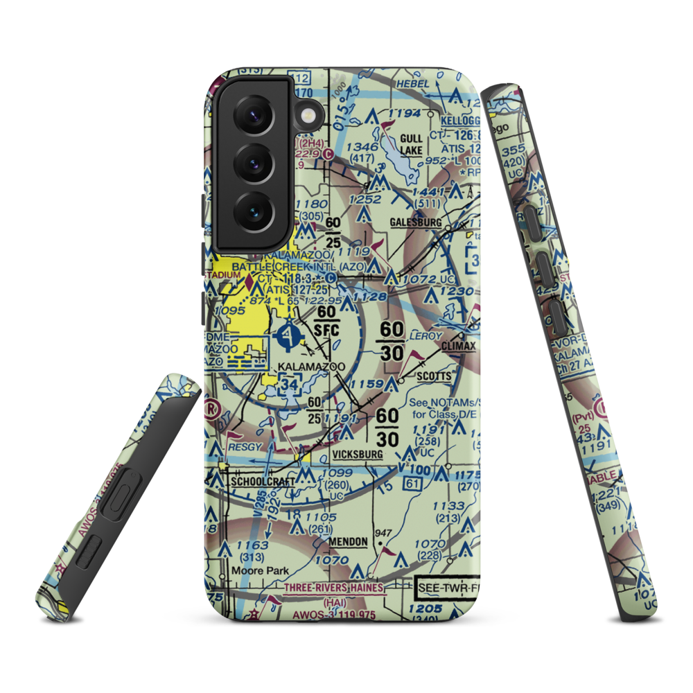East Lake Airport (66MI) VFR Sectional Samsung Phone Case Samsung Galaxy S22 Plus model shown