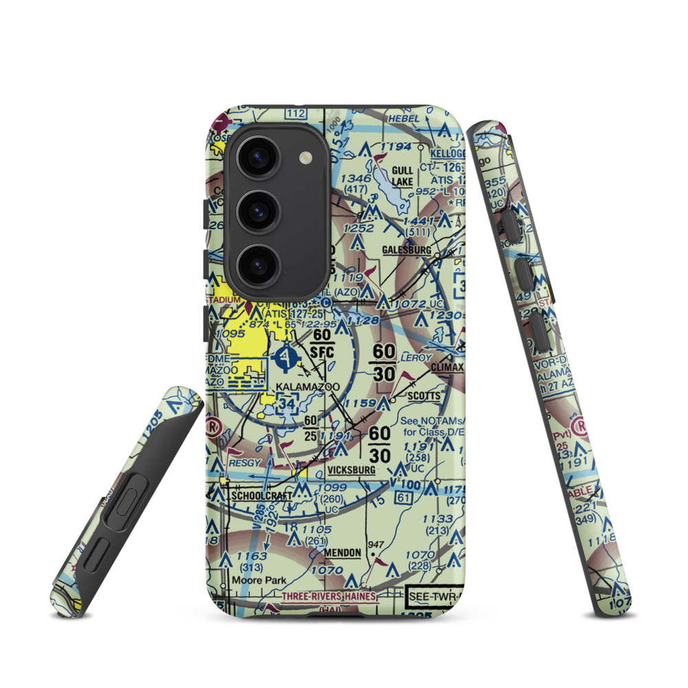 East Lake Airport (66MI) VFR Sectional Samsung Phone Case Samsung Galaxy S23 model shown