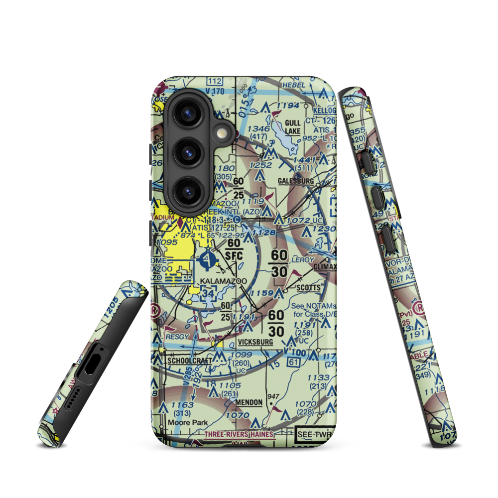 East Lake Airport (66MI) VFR Sectional Samsung Phone Case Samsung Galaxy S24 model shown