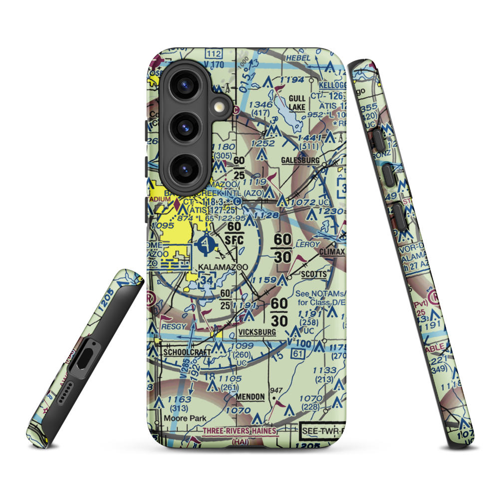 East Lake Airport (66MI) VFR Sectional Samsung Phone Case Samsung Galaxy S24 Plus model shown