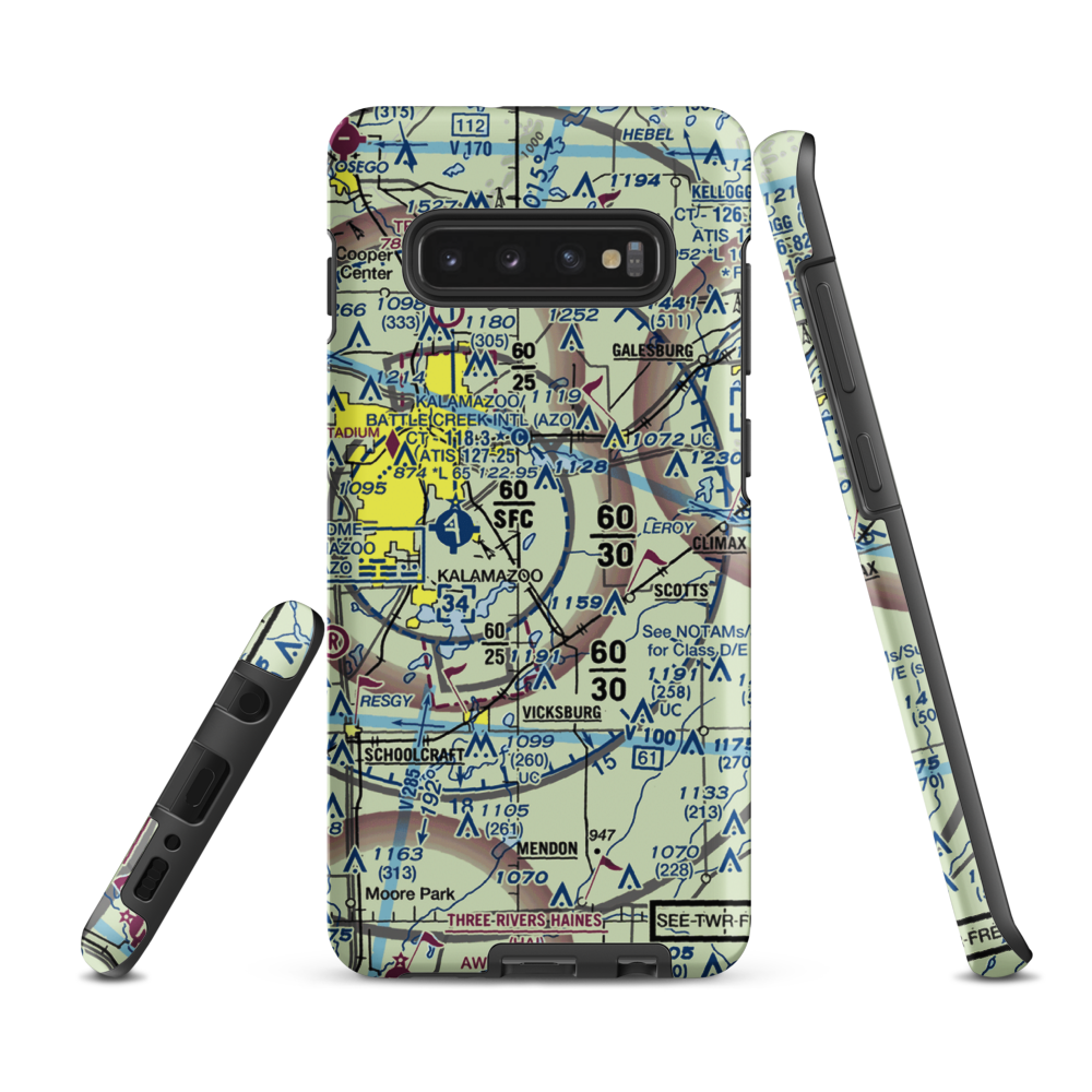 East Lake Airport (66MI) VFR Sectional Samsung Phone Case Samsung Galaxy S10 Plus model shown