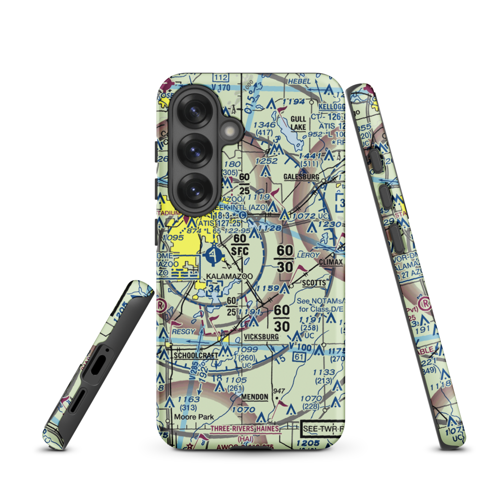 East Lake Airport (66MI) VFR Sectional Samsung Phone Case Samsung Galaxy S25 model shown