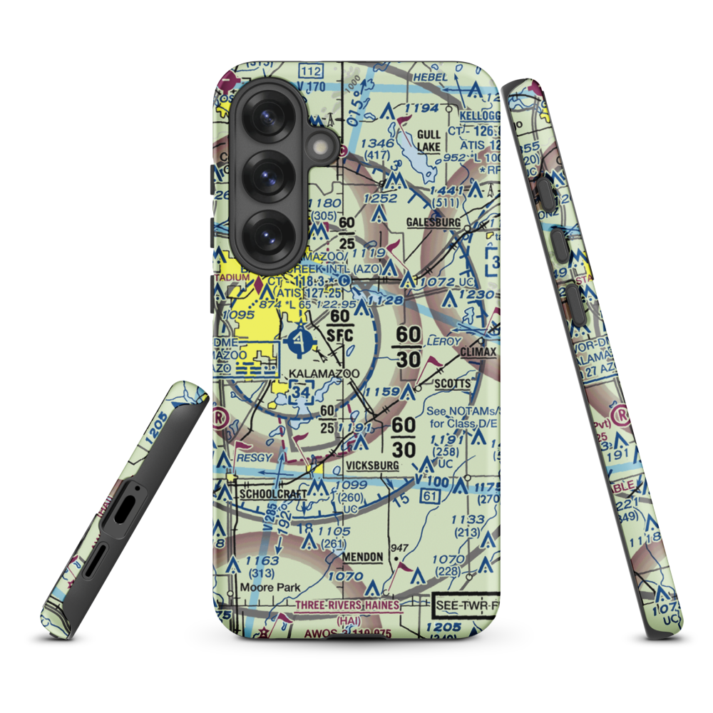 East Lake Airport (66MI) VFR Sectional Samsung Phone Case Samsung Galaxy S25 Plus model shown