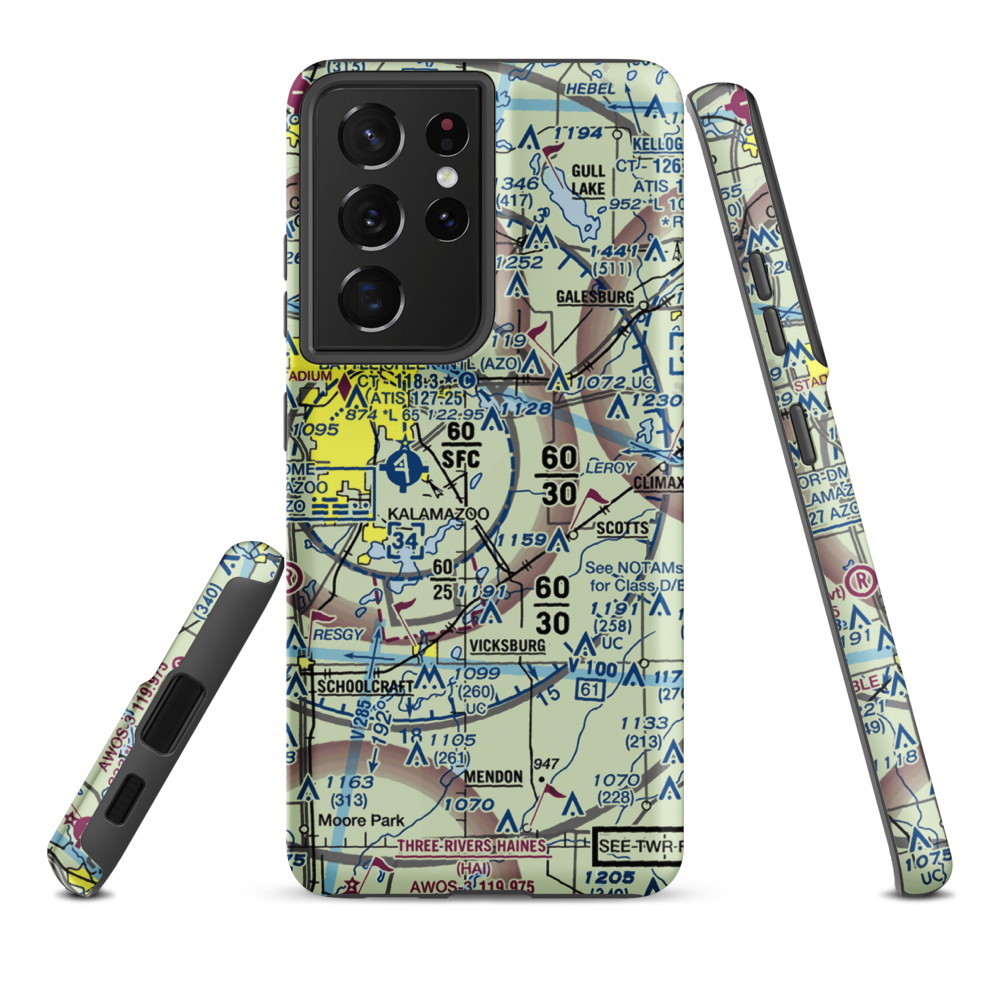 East Lake Airport (66MI) VFR Sectional Samsung Phone Case Samsung Galaxy S21 Ultra model shown