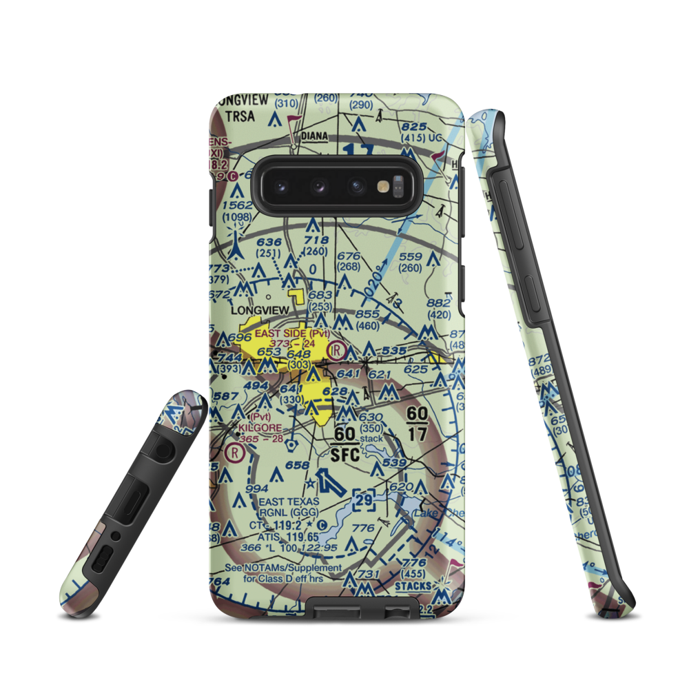 East Side Airport (3TS0) VFR Sectional Samsung Phone Case Samsung Galaxy S10 model shown