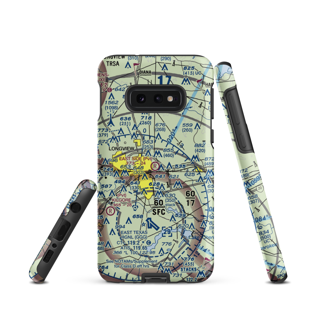 East Side Airport (3TS0) VFR Sectional Samsung Phone Case Samsung Galaxy S10 Plus model shown