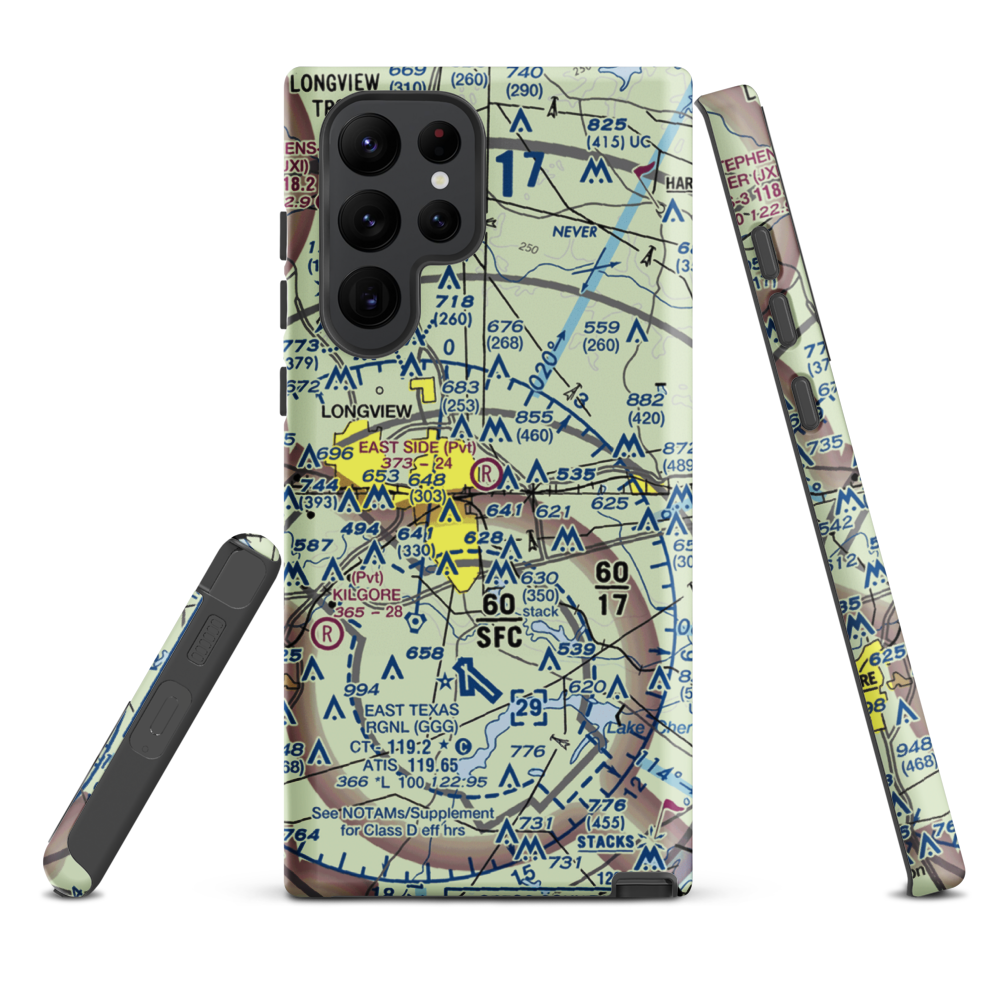 East Side Airport (3TS0) VFR Sectional Samsung Phone Case Samsung Galaxy S22 Ultra model shown