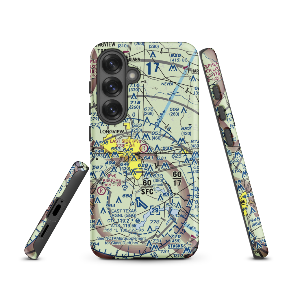East Side Airport (3TS0) VFR Sectional Samsung Phone Case Samsung Galaxy S25 model shown