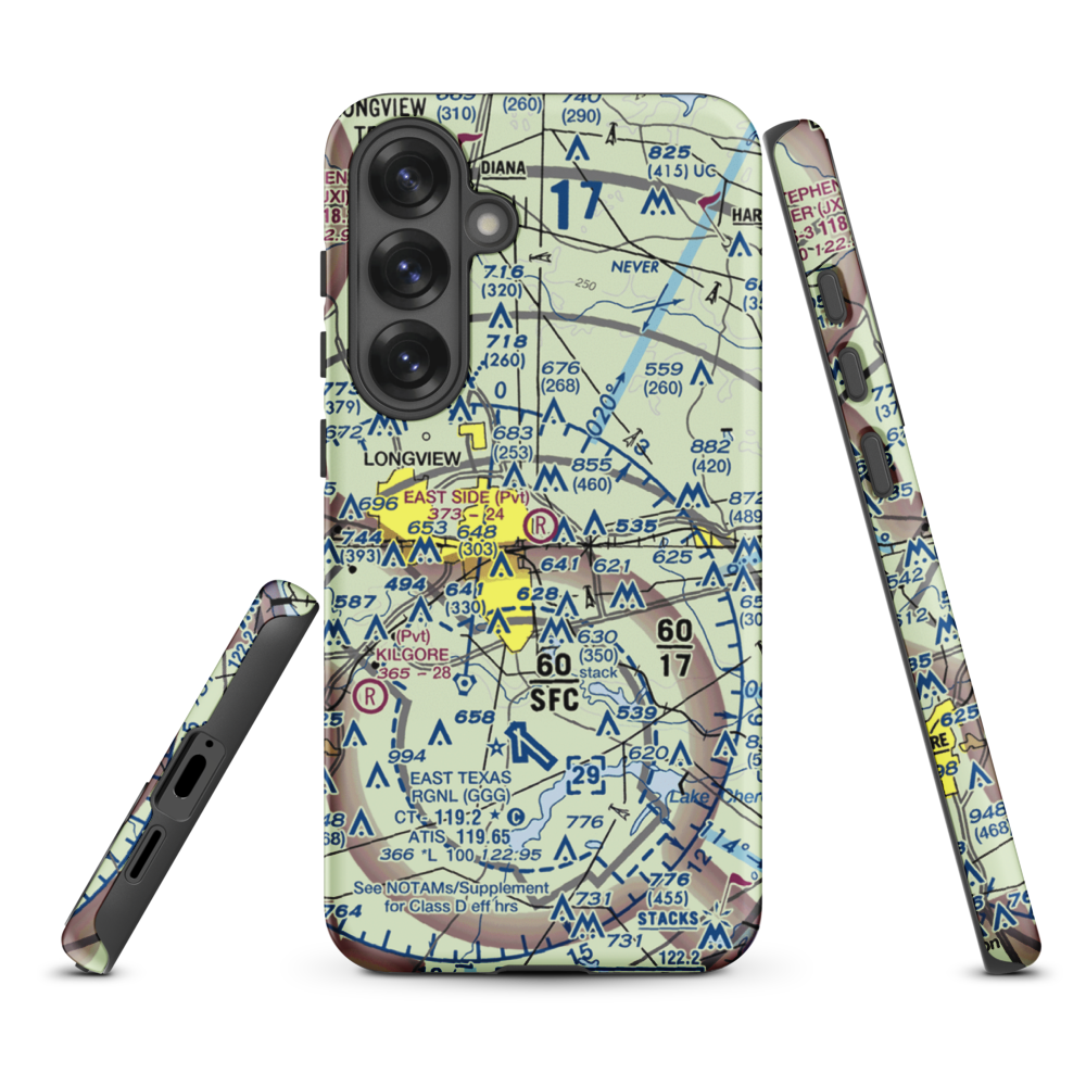 East Side Airport (3TS0) VFR Sectional Samsung Phone Case Samsung Galaxy S25 Plus model shown