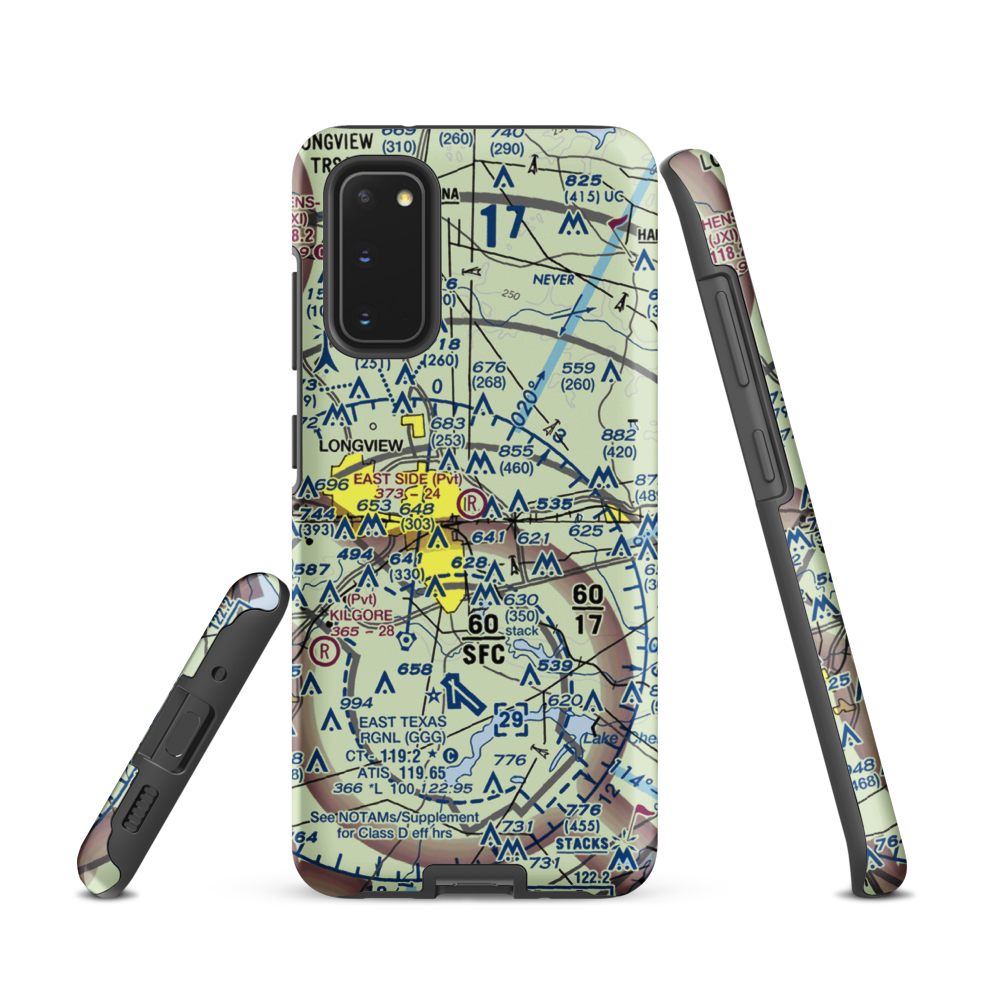 East Side Airport (3TS0) VFR Sectional Samsung Phone Case Samsung Galaxy S20 model shown