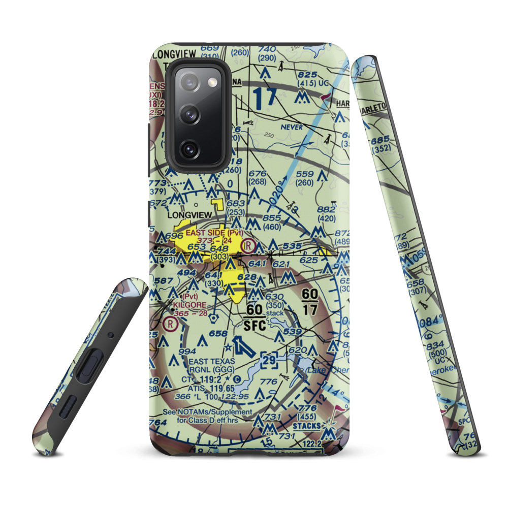 East Side Airport (3TS0) VFR Sectional Samsung Phone Case Samsung Galaxy S20 FE model shown