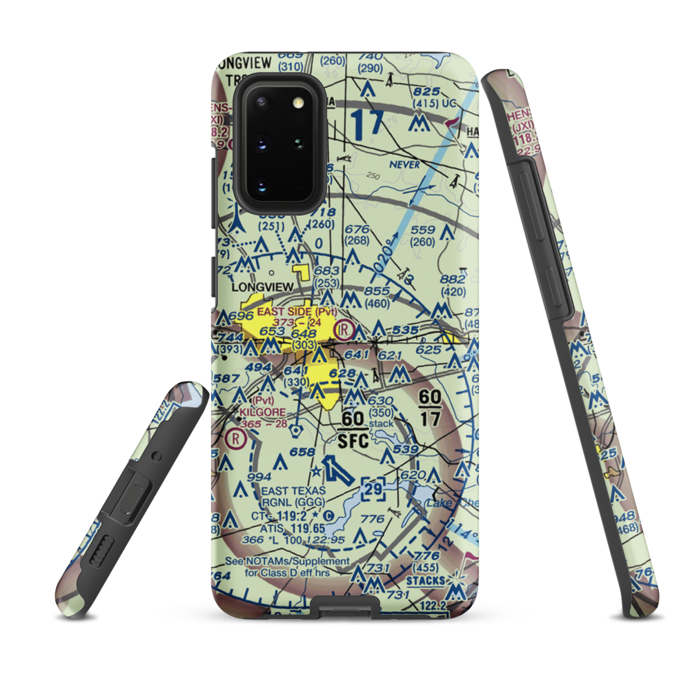 East Side Airport (3TS0) VFR Sectional Samsung Phone Case Samsung Galaxy S20 Plus model shown