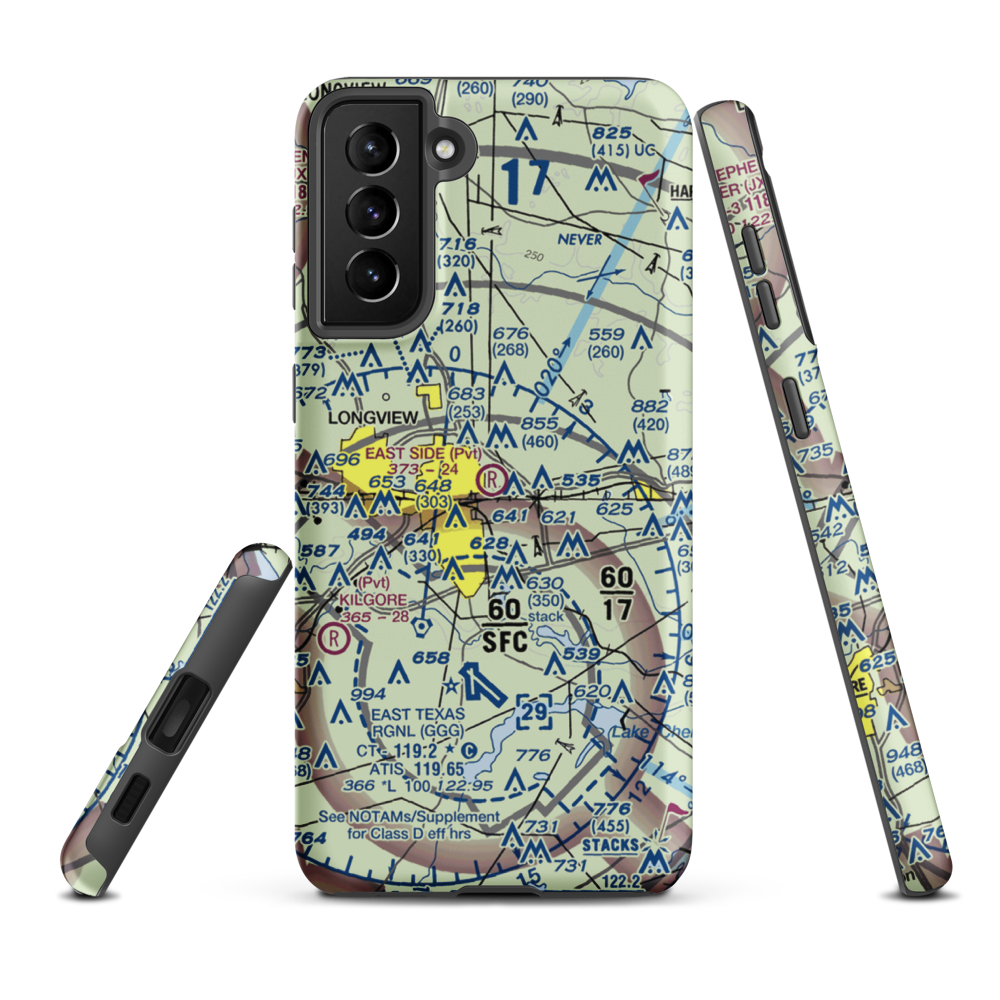 East Side Airport (3TS0) VFR Sectional Samsung Phone Case Samsung Galaxy S21 FE model shown