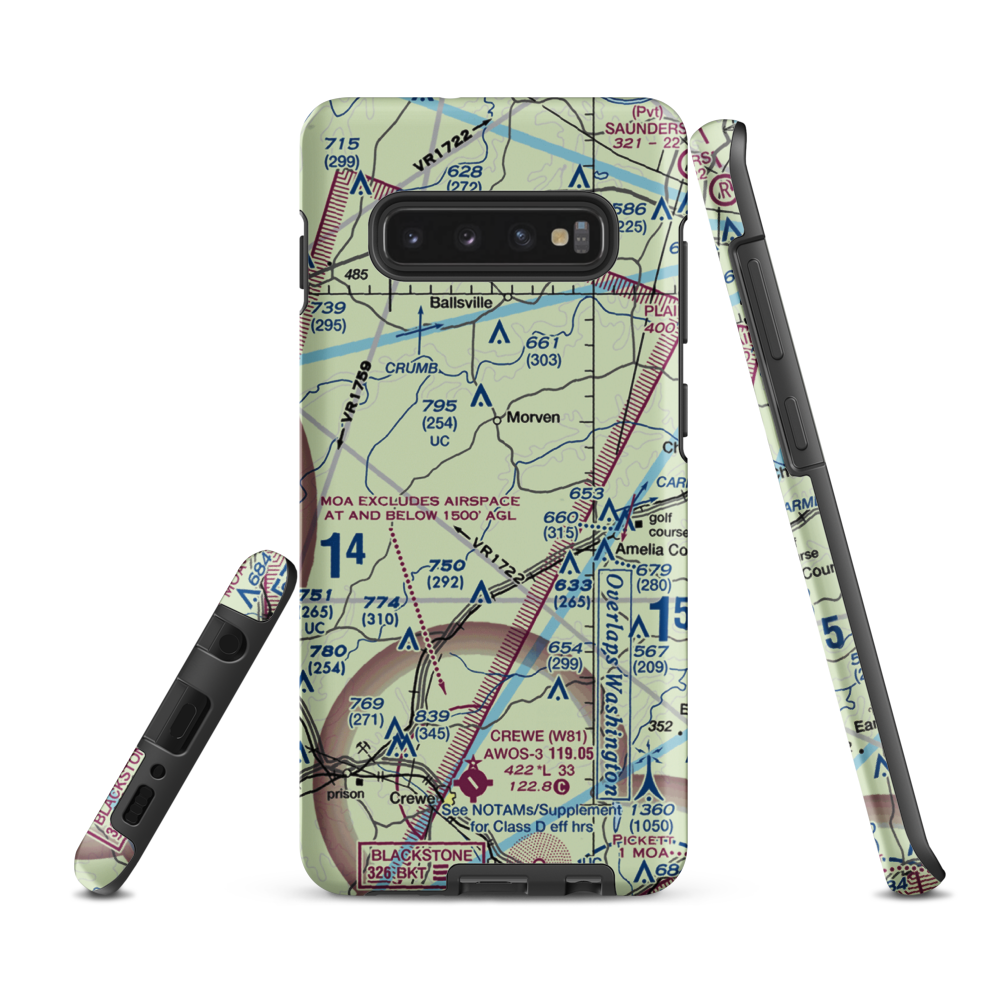 Easter Field (VG38) VFR Sectional Samsung Phone Case Samsung Galaxy S10 Plus model shown