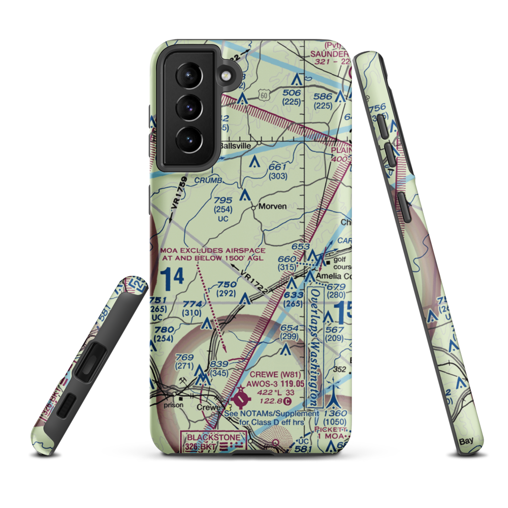 Easter Field (VG38) VFR Sectional Samsung Phone Case Samsung Galaxy S21 Plus model shown