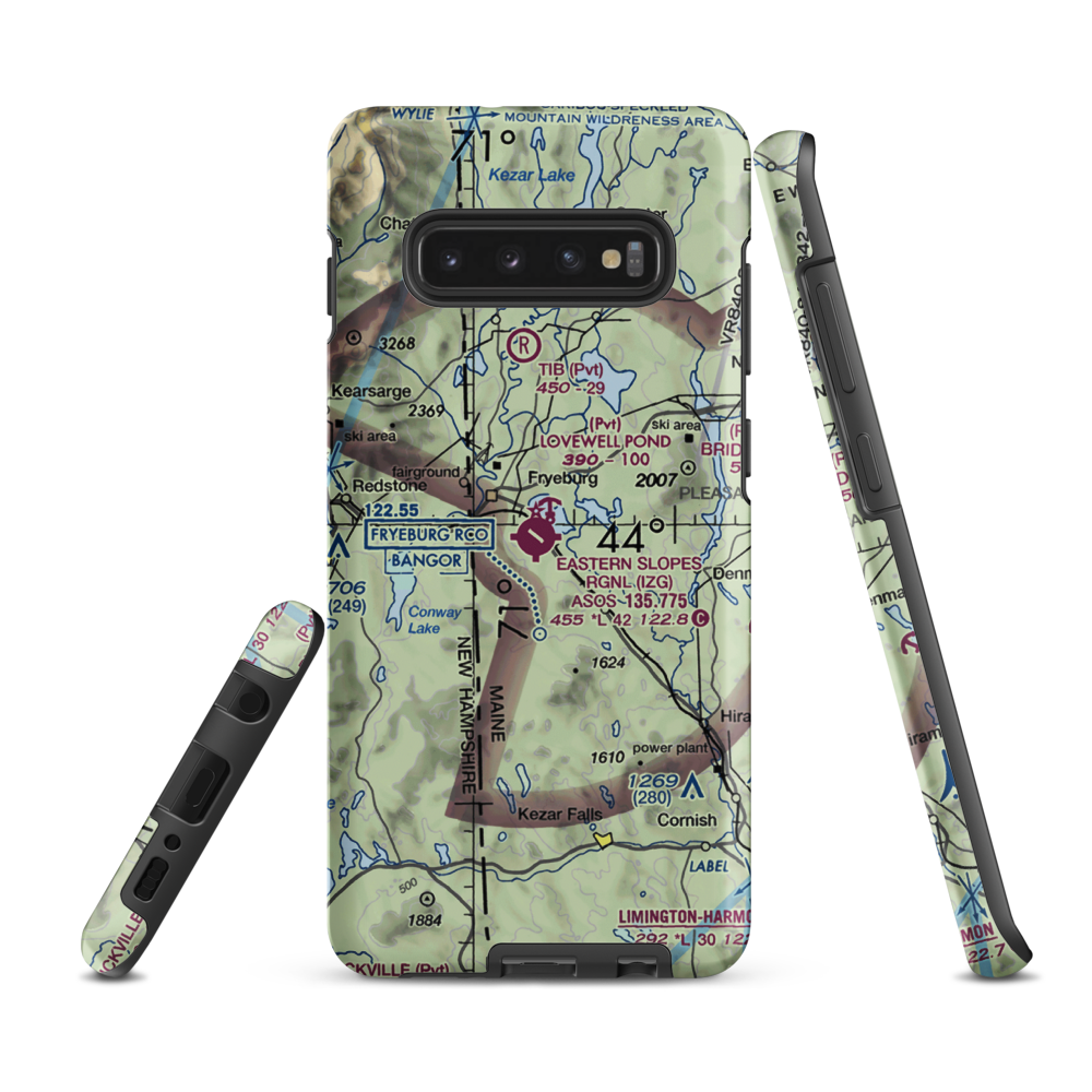 Eastern Slopes Regional Airport (IZG) VFR Sectional Samsung Phone Case Samsung Galaxy S10 Plus model shown