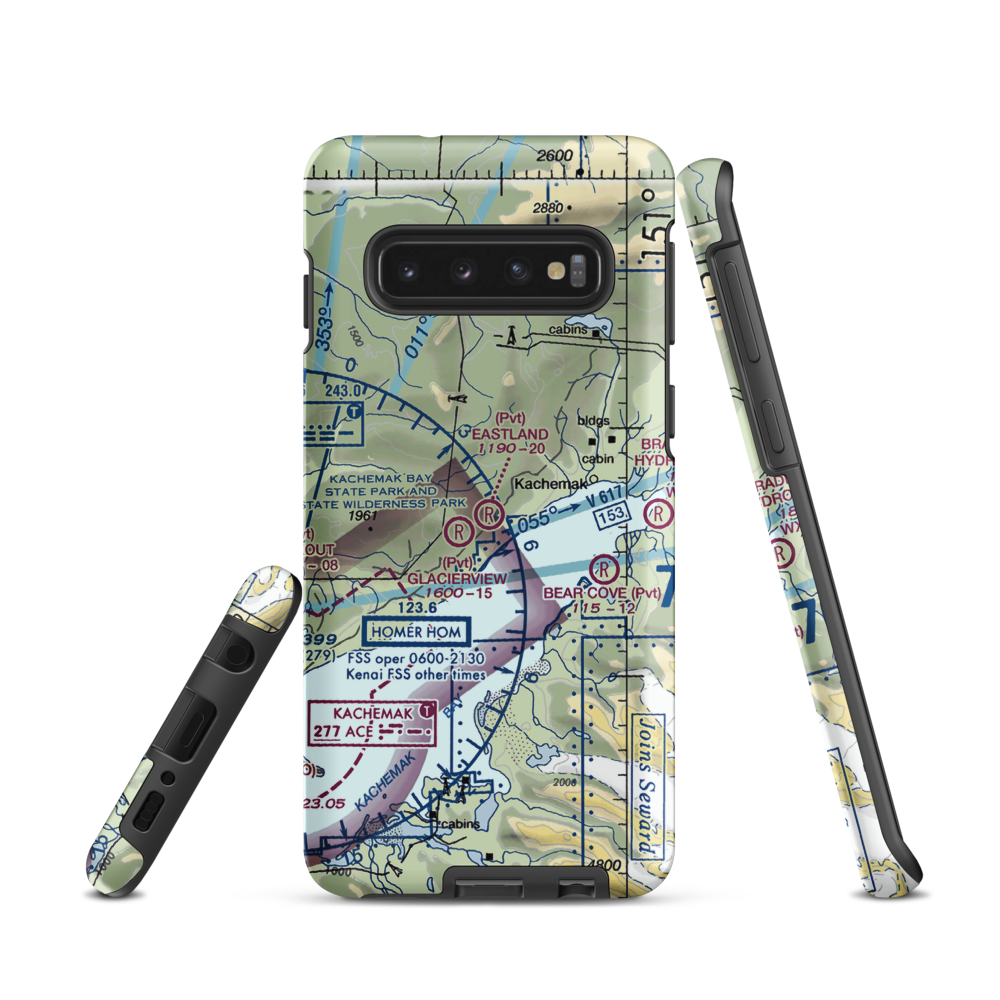 Eastland Airport (98AK) VFR Sectional Samsung Phone Case Samsung Galaxy S10 model shown