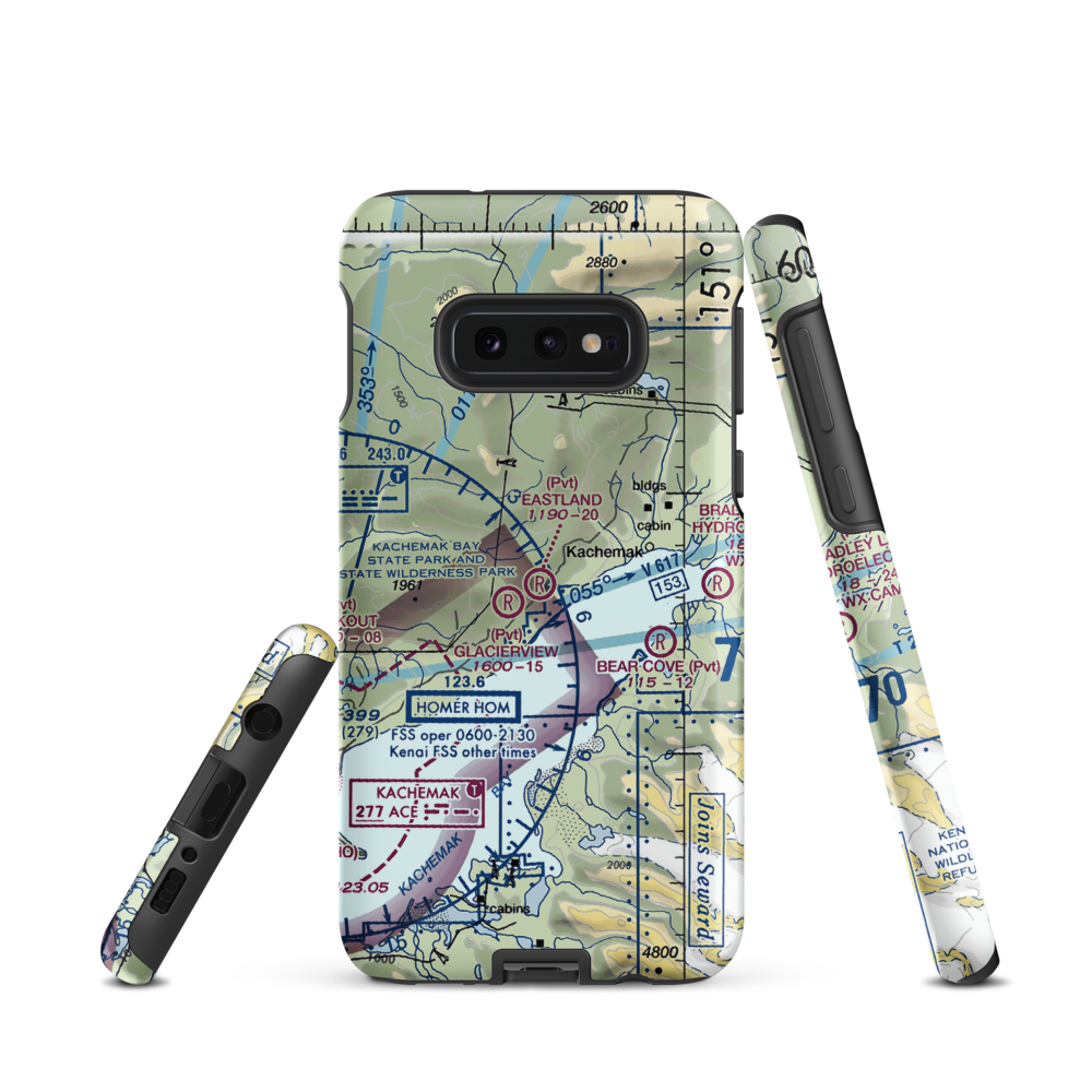 Eastland Airport (98AK) VFR Sectional Samsung Phone Case Samsung Galaxy S10e model shown