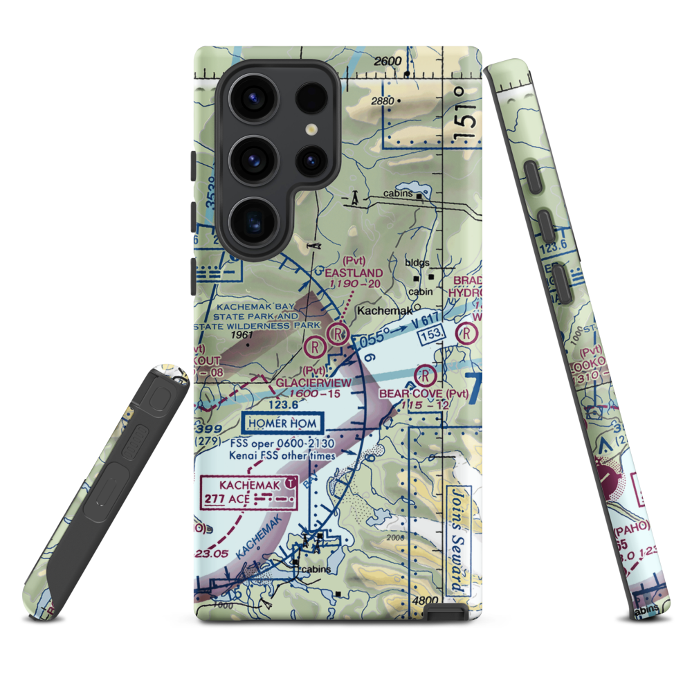 Eastland Airport (98AK) VFR Sectional Samsung Phone Case Samsung Galaxy S23 Ultra model shown
