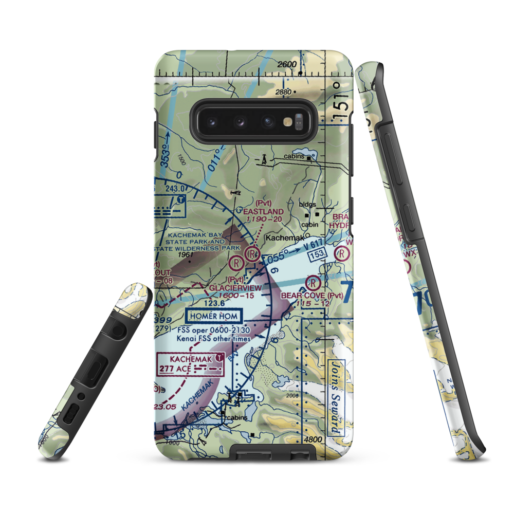 Eastland Airport (98AK) VFR Sectional Samsung Phone Case Samsung Galaxy S10 Plus model shown