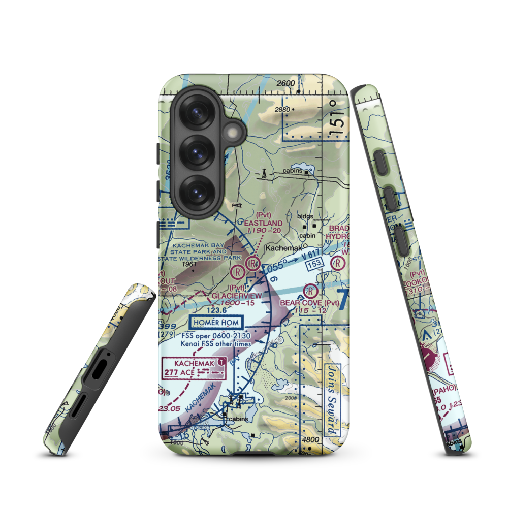 Eastland Airport (98AK) VFR Sectional Samsung Phone Case Samsung Galaxy S25 model shown
