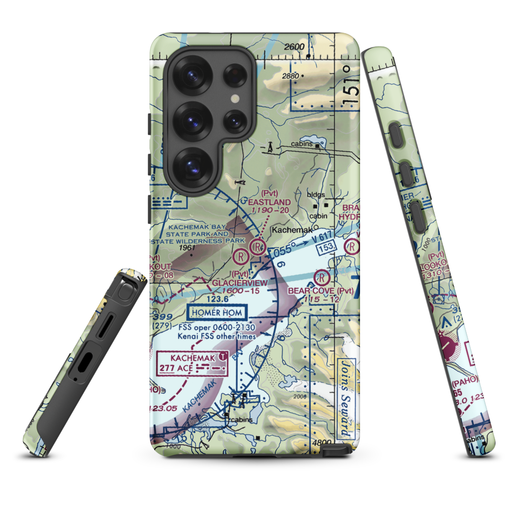 Eastland Airport (98AK) VFR Sectional Samsung Phone Case Samsung Galaxy S25 Ultra model shown