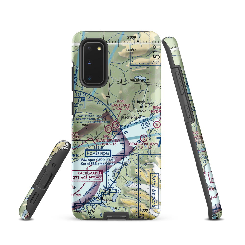 Eastland Airport (98AK) VFR Sectional Samsung Phone Case Samsung Galaxy S20 model shown