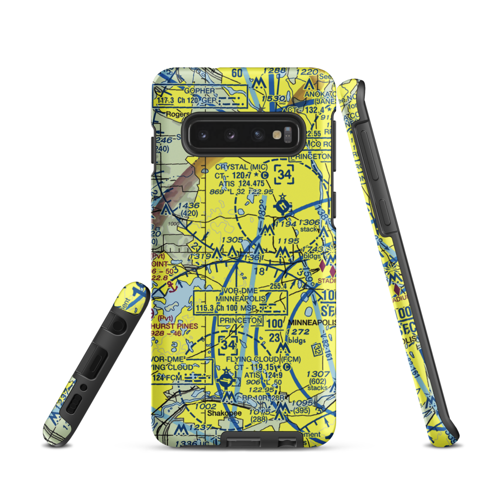 Eastmans Medicine Lake Seaplane Base (22MN) VFR Sectional Samsung Phone Case Samsung Galaxy S10 model shown