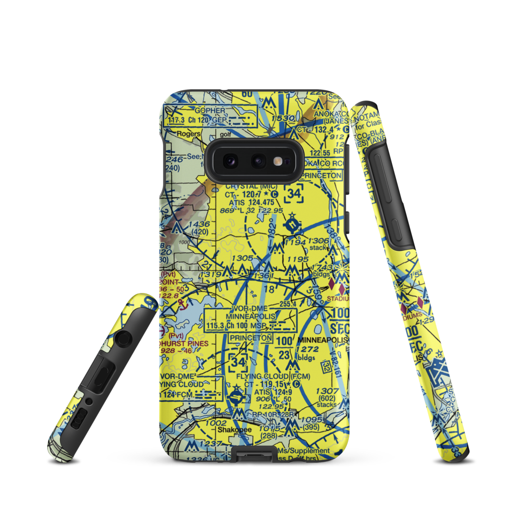 Eastmans Medicine Lake Seaplane Base (22MN) VFR Sectional Samsung Phone Case Samsung Galaxy S10e model shown
