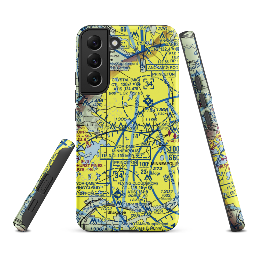 Eastmans Medicine Lake Seaplane Base (22MN) VFR Sectional Samsung Phone Case Samsung Galaxy S22 Plus model shown