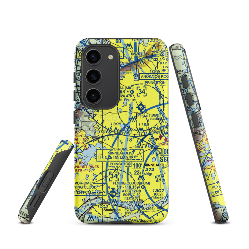 Eastmans Medicine Lake Seaplane Base (22MN) VFR Sectional Samsung Phone Case Samsung Galaxy S23 model shown