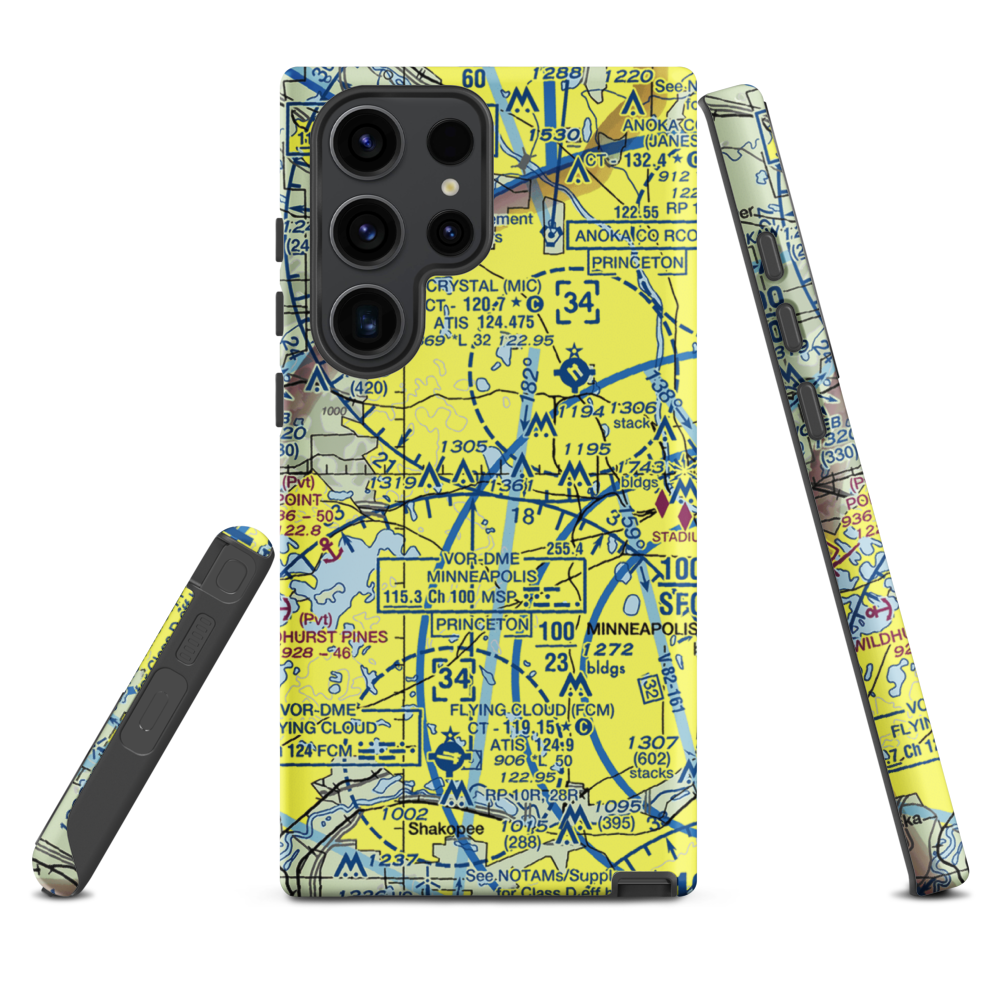 Eastmans Medicine Lake Seaplane Base (22MN) VFR Sectional Samsung Phone Case Samsung Galaxy S23 Ultra model shown