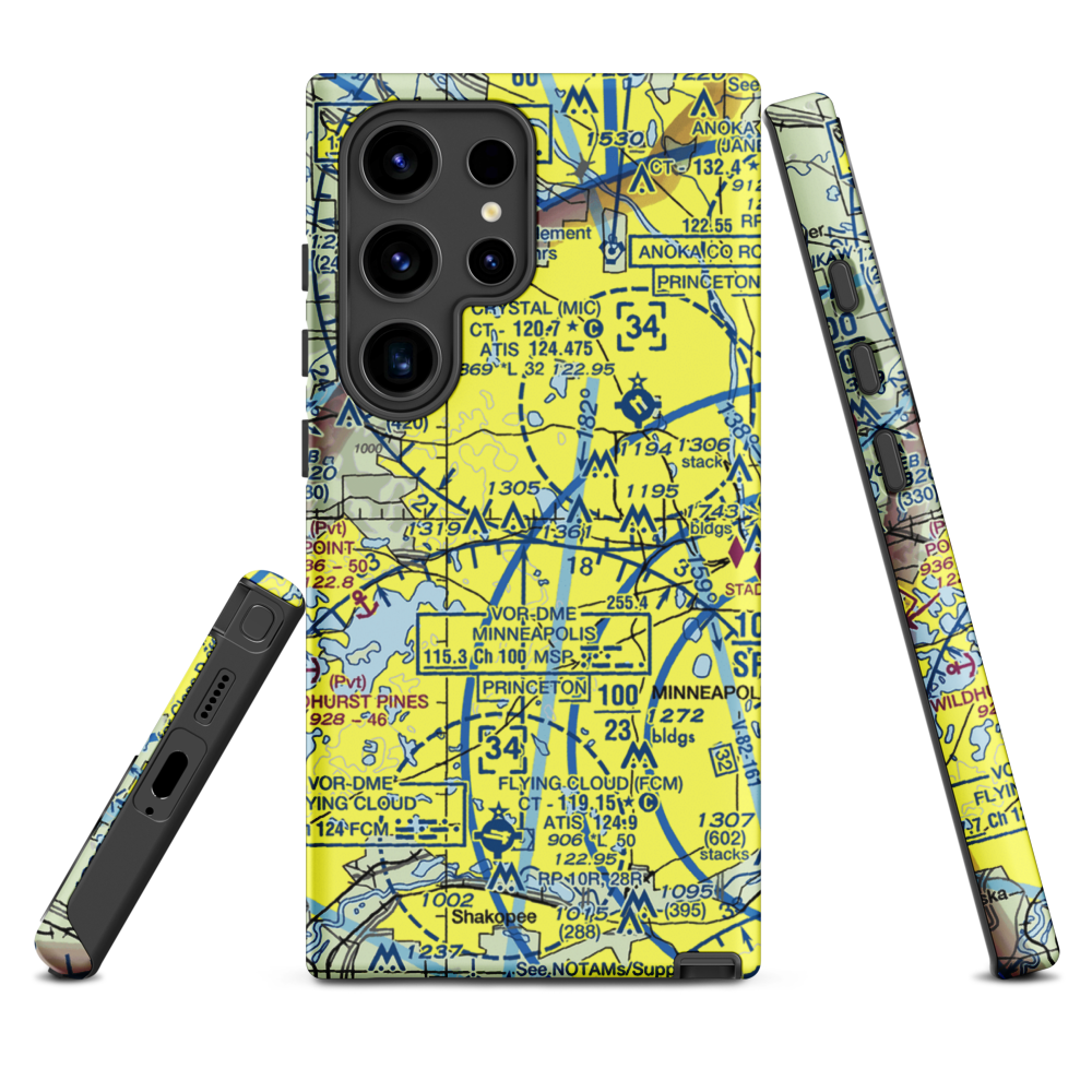 Eastmans Medicine Lake Seaplane Base (22MN) VFR Sectional Samsung Phone Case Samsung Galaxy S24 Ultra model shown