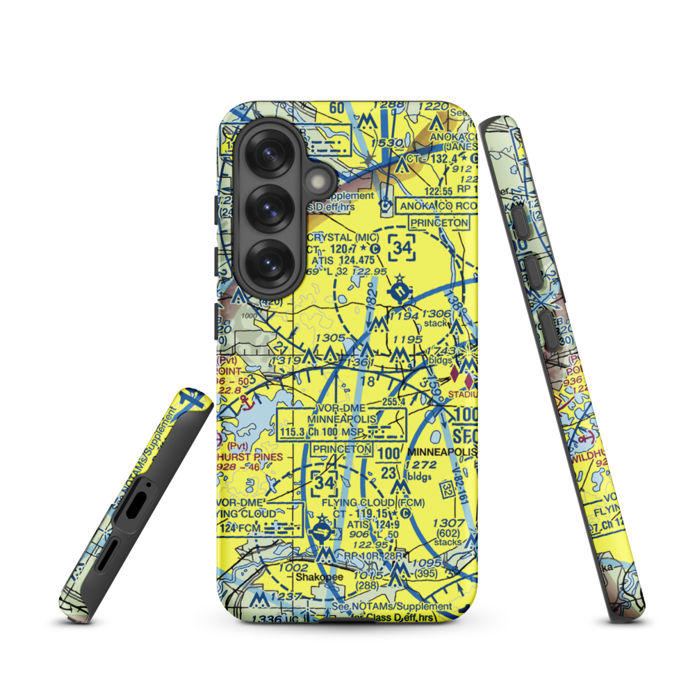 Eastmans Medicine Lake Seaplane Base (22MN) VFR Sectional Samsung Phone Case Samsung Galaxy S25 model shown