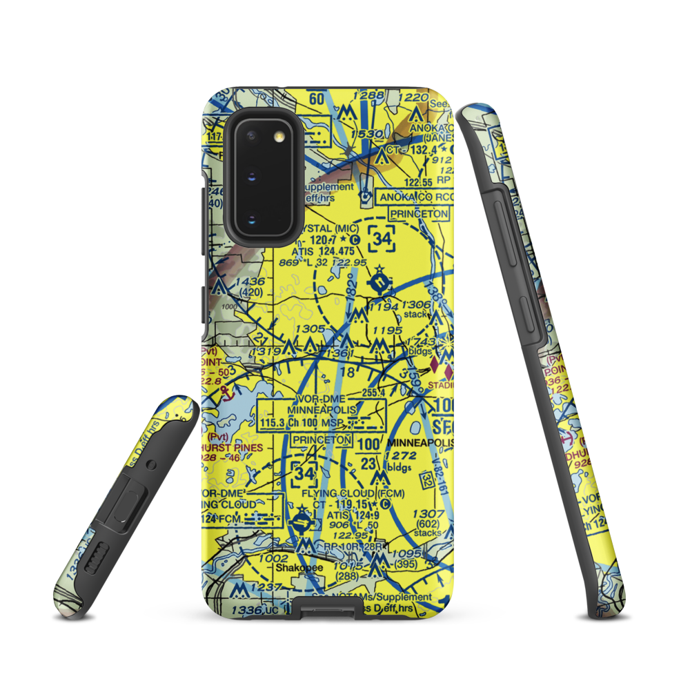 Eastmans Medicine Lake Seaplane Base (22MN) VFR Sectional Samsung Phone Case Samsung Galaxy S20 model shown