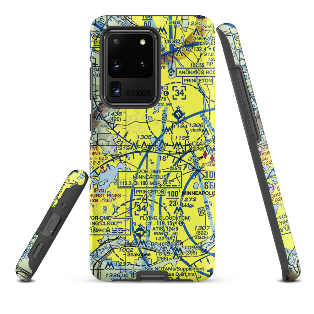 Eastmans Medicine Lake Seaplane Base (22MN) VFR Sectional Samsung Phone Case Samsung Galaxy S20 Ultra model shown
