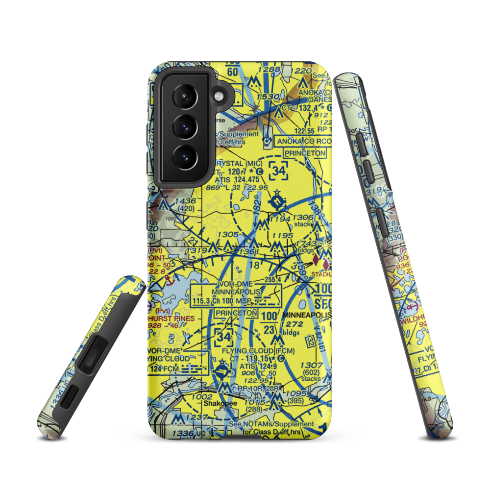 Eastmans Medicine Lake Seaplane Base (22MN) VFR Sectional Samsung Phone Case Samsung Galaxy S21 model shown